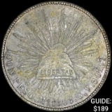 1903Mo GV Mexico Silver Peso Cap & Ray NEARLY UNCIRCULATED