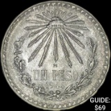 1944-M Mexico Silver Peso Cap & Ray UNCIRCULATED