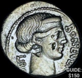 62 BC Roman Rep L Scribonius Silver Libo CHOICE AU