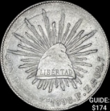 1898Zs FZ Mexico Silver Peso UNCIRCULATED