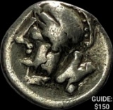 [400-333] BC Pisidia Selge Silver Obol NEARLY UNCIRCULATED