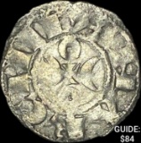 [1170-1245] France Crusades Silver Denier NEARLY UNCIRCULATED