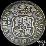 1748-MO MF Mexico Pillar 2 Reales NEARLY UNCIRCULATED