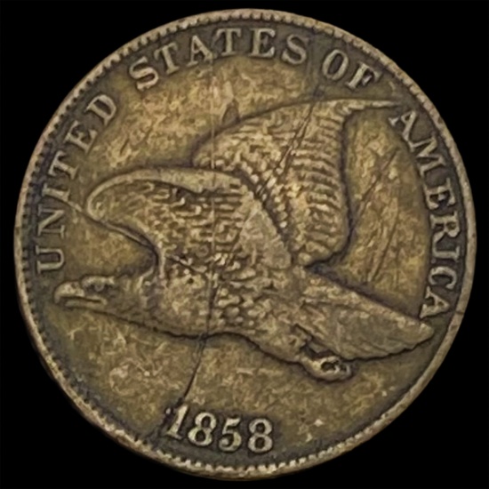 1858 Copper-Nickel Flying Eagle Cent LIGHTLY  CIRCULATED