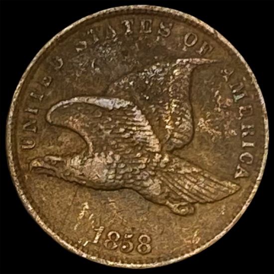 1858 Copper-Nickel Flying Eagle Cent LIGHTLY  CIRCULATED