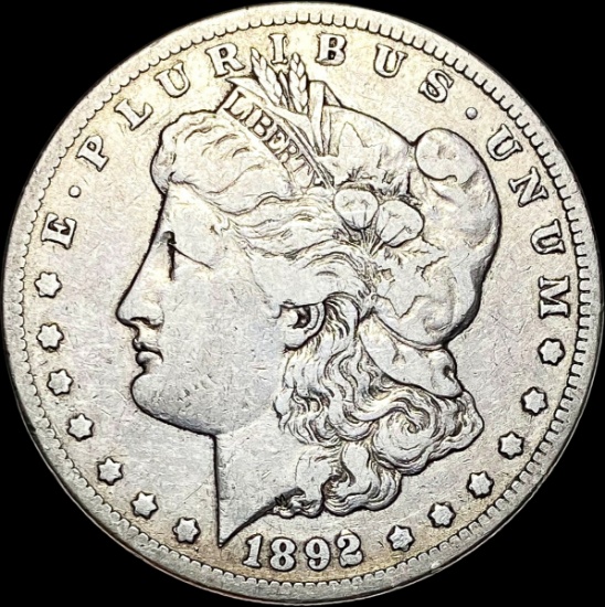 1892-CC Silver Morgan Dollar LIGHTLY  CIRCULATED