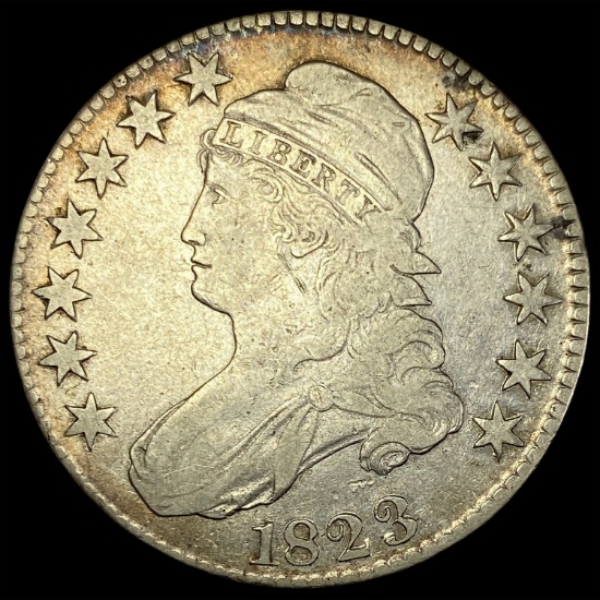 1823 Capped Bust Half Dollar ABOUT UNCIRCULATED