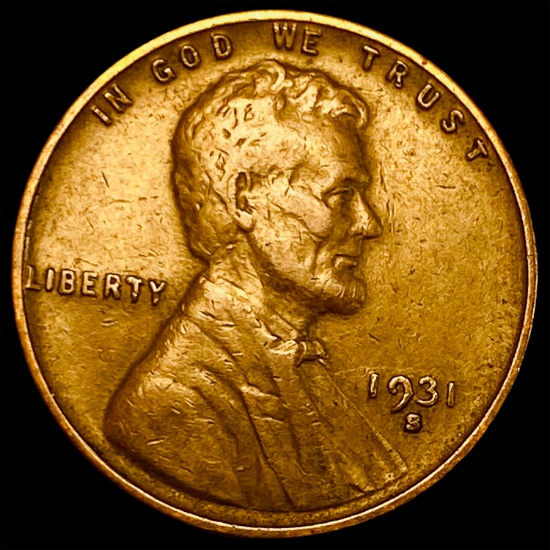 1931-S Lincoln Wheat Cent ABOUT UNCIRCULATED