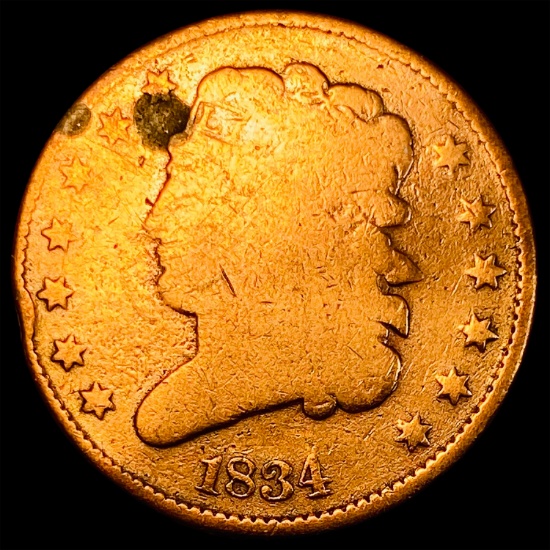 1834 Classic Head Half Cent NICELY CIRCULATED