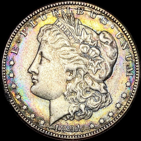 1891-CC Silver Morgan Dollar NEARLY  UNCIRCULATED