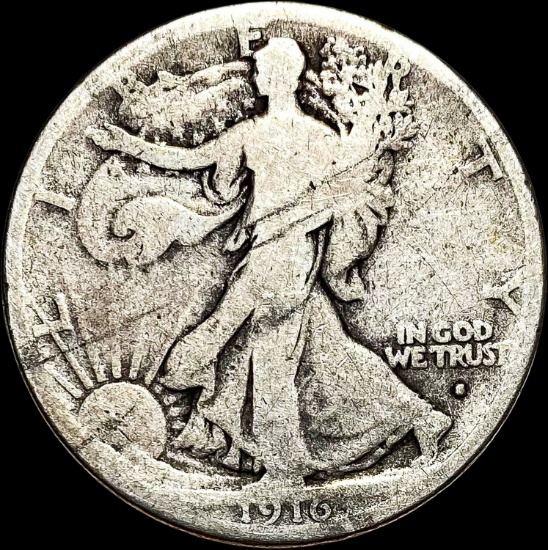 1916-S Walking Liberty Half Dollar NICELY  CIRCULATED