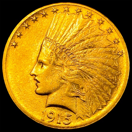 1915 Indian Head Eagle $10 Gold Coin CHOICE AU