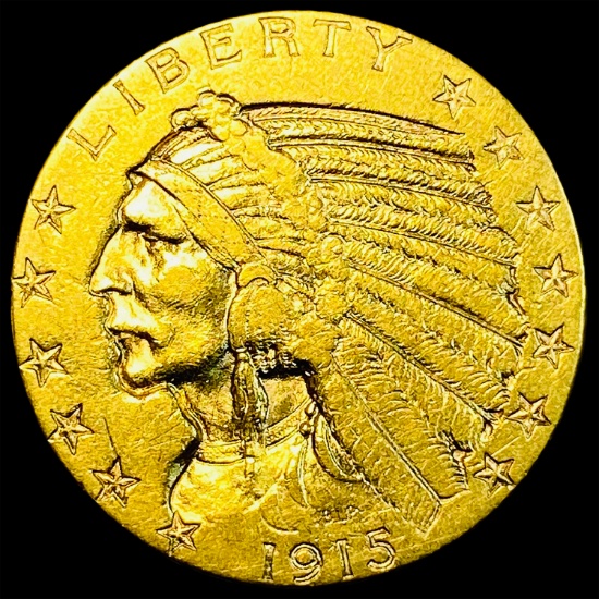 1915 Gold $5 Half Eagle HIGH GRADE