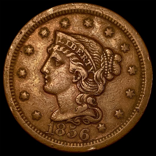 1856 Braided Hair Large Cent NEARLY UNCIRCULATED