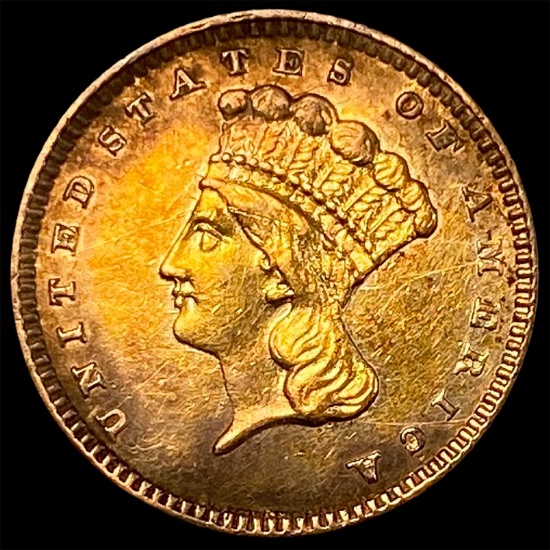 1857 Gold $1 Indian Princess Type 3 HIGH GRADE