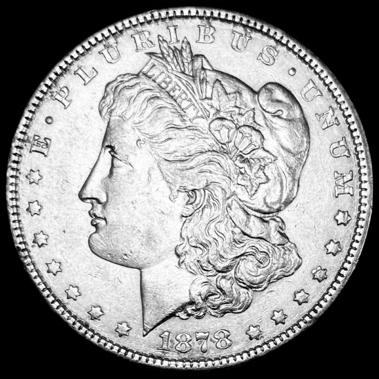 1878 Silver Morgan Dollar CLOSELY UNCIRCULATED