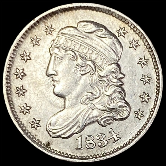 1834 Capped Bust Half Dime CLOSELY UNCIRCULATED
