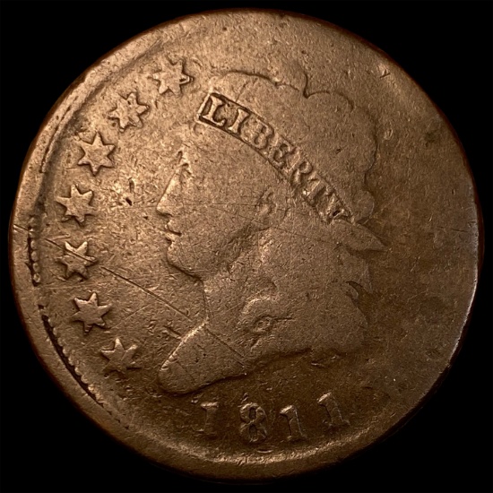 1811 Classic Head Large Cent NICELY CIRCULATED