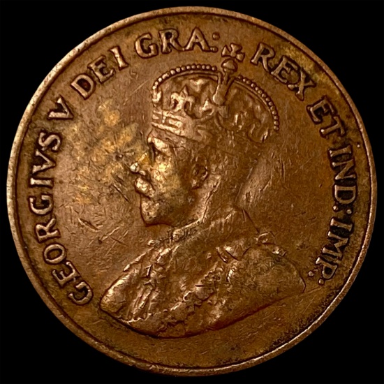 1924 Canada Bronze 1 Cent NEARLY UNCIRCULATED