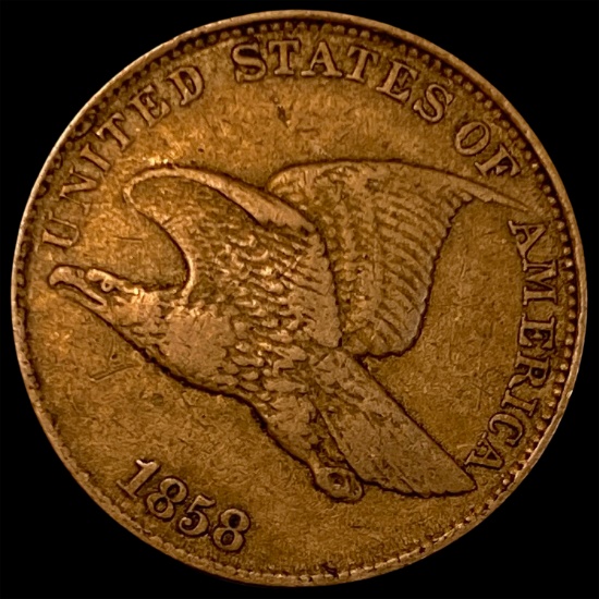 1858 Flying Eagle Cent NEARLY UNCIRCULATED