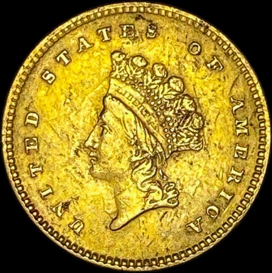 1854 Gold $1 Indian Head Type 2   HIGH GRADE