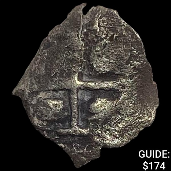 1500s-1600s Spanish Colonial SIlver Cob NEARLY UNCIRCULATED