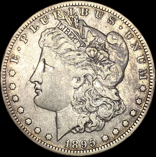 1895-O Silver Morgan Dollar ABOUT  UNCIRCULATED