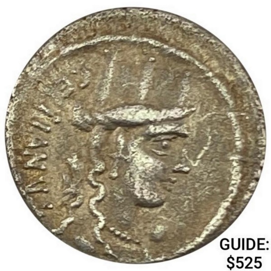 67 BC Roman Republic Silver Denarius NEARLY UNCIRCULATED