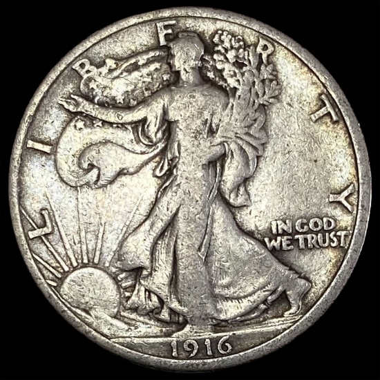 1916 Walking Liberty Half Dollar LIGHTLY  CIRCULATED