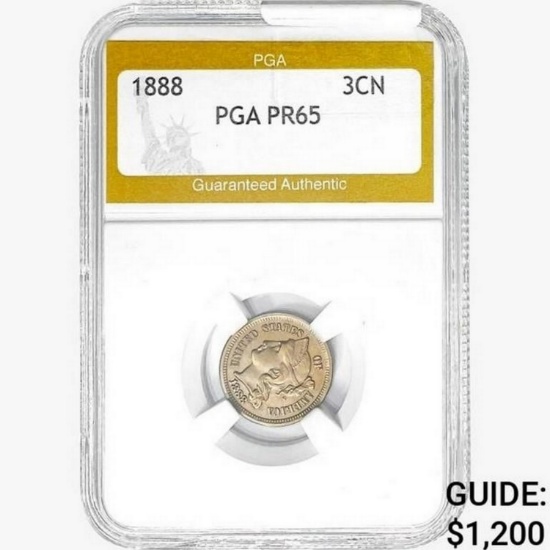 1888 Nickel Three Cent PGA PR65