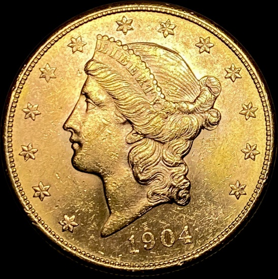1904-S Liberty Head $20 Double Eagle CHOICE BU