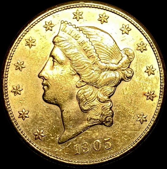 1905-S Gold $20 Liberty Head Double Eagle CHOICE BU