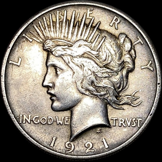 1921 Silver Peace Dollar NEARLY UNCIRCULATED