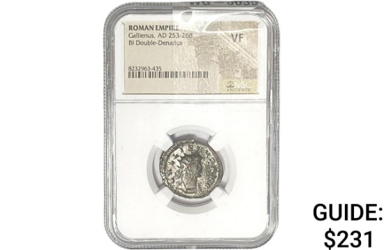Roman Gallienus, AD 253-268 BI Double-Denarius NGC VF