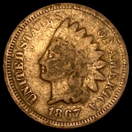 1867 Indian Head Cent NICELY CIRCULATED