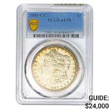 1889-CC Morgan Silver Dollar PCGS AU50