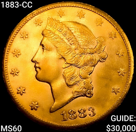 1883-CC $20 Gold Double Eagle UNCIRCULATED