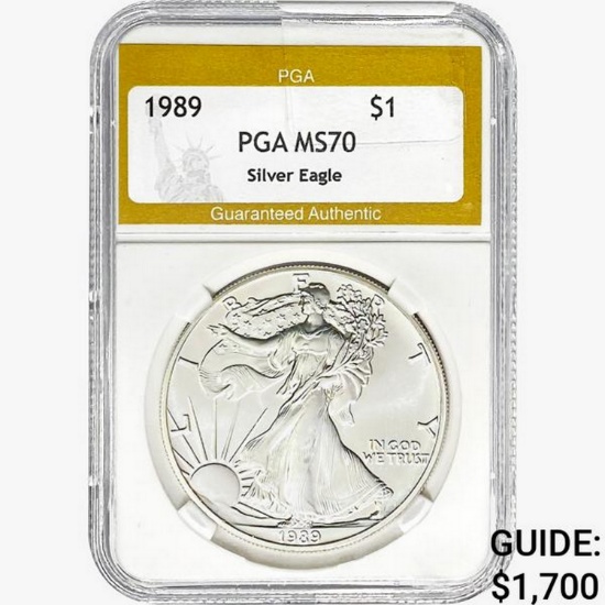 1989 American Silver Eagle PGA MS70