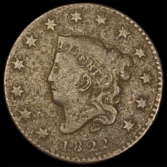 1822 Coronet Head Large Cent HIGH GRADE