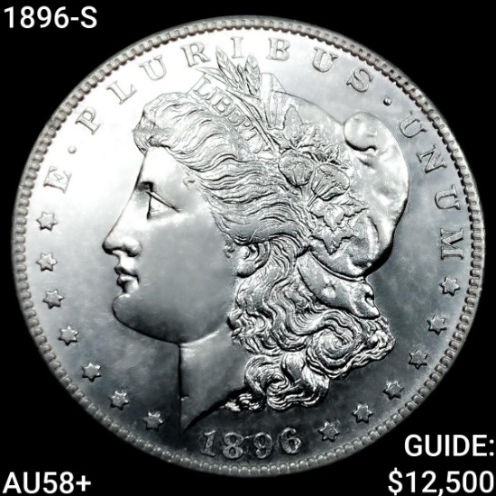1896-S Morgan Silver Dollar CHOICE AU+