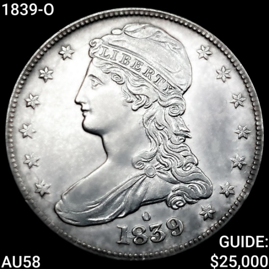 1839-O Capped Bust Half Dollar CHOICE AU