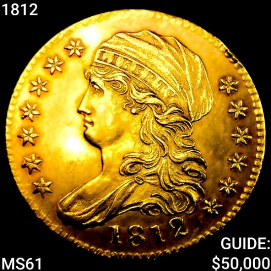 1812 $5 Gold Half Eagle UNCIRCULATED