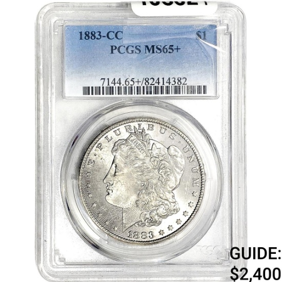 1883-CC Morgan Silver Dollar PCGS MS65+