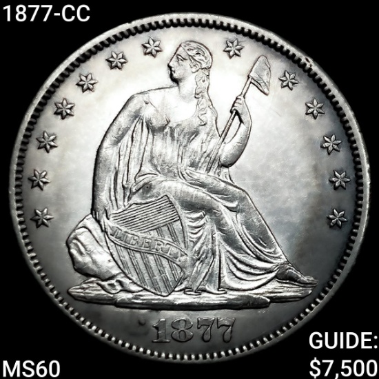 1877-CC Seated Liberty Half Dollar UNCIRCULATED
