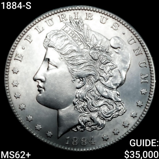 1884-S Morgan Silver Dollar UNCIRCULATED +