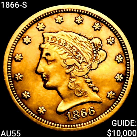 1866-S $2.50 Gold Quarter Eagle HIGH GRADE