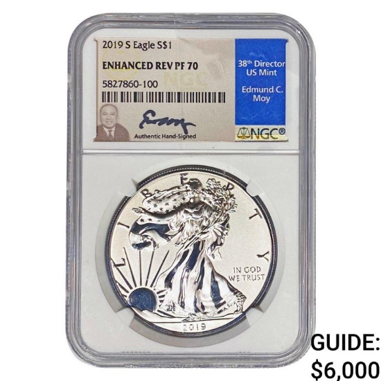 2019-S Silver Eagle NGC PF70 Enhanced Rev.