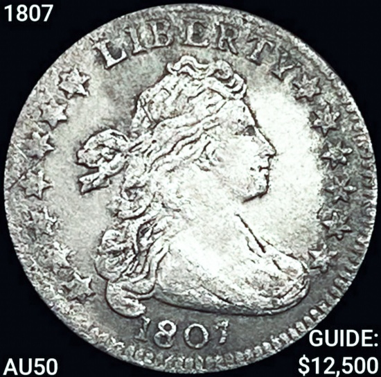 1807 Draped Bust Dime CLOSELY UNCIRCULATED