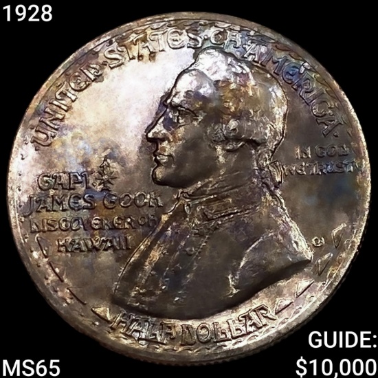 1928 Hawaiian Half Dollar GEM BU
