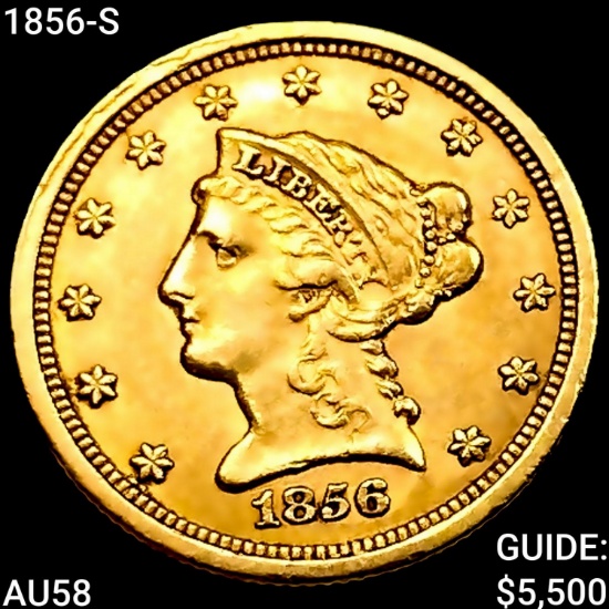 1856-S $2.50 Gold Quarter Eagle CHOICE AU